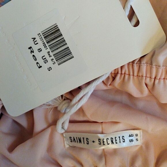 Saints+Secrets Pink Floral Print Halter Mini Dress,Sz. Small, Pink/Red/Blue NWT - Picture 8 of 11